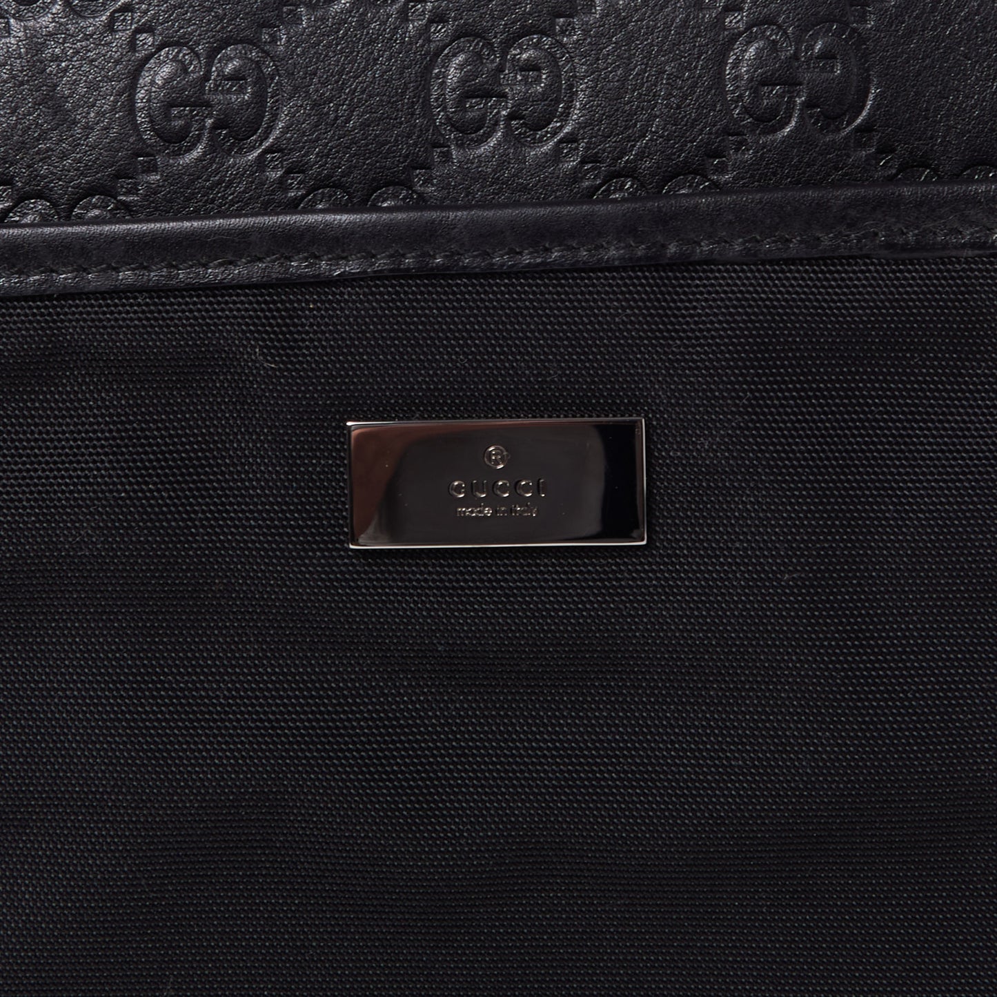 Guccissima Nylon Briefcase Black