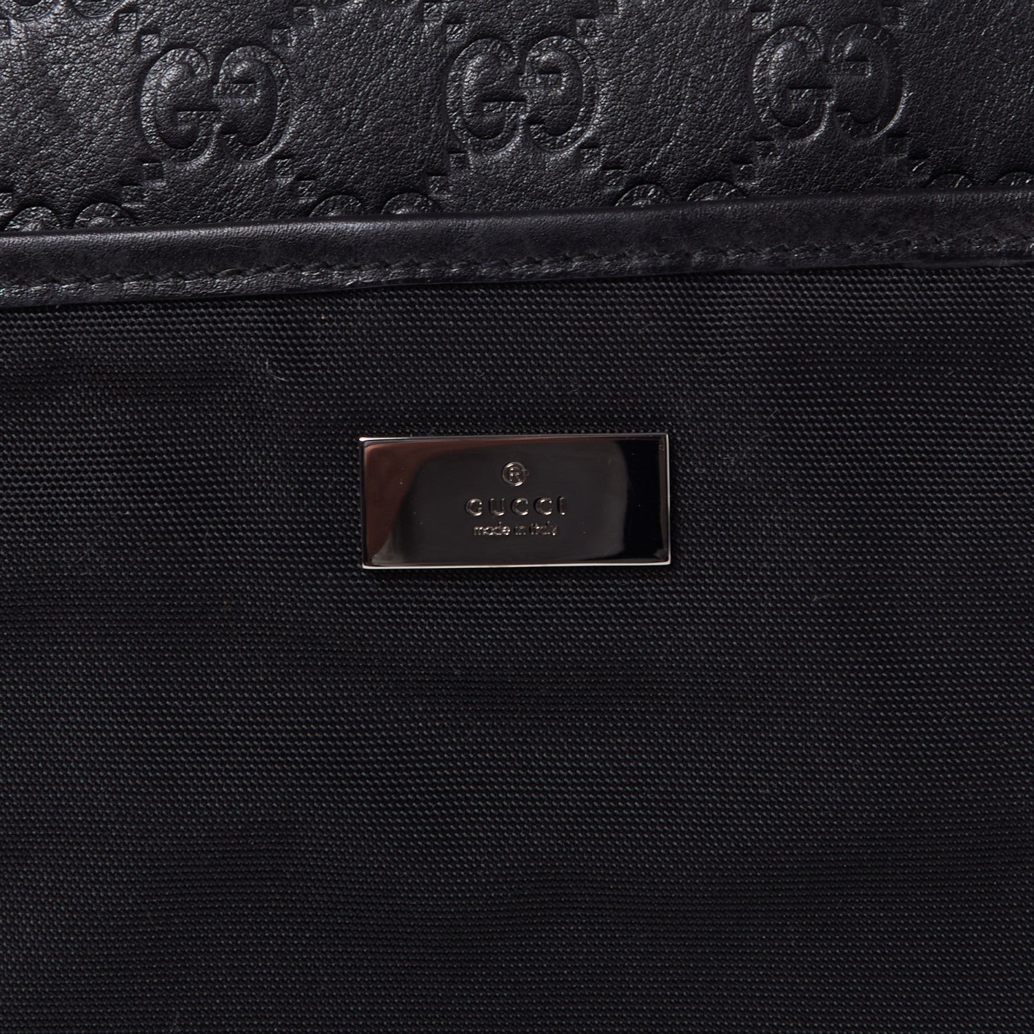 Gucci Guccissima Nylon Briefcase Black 6 of 8