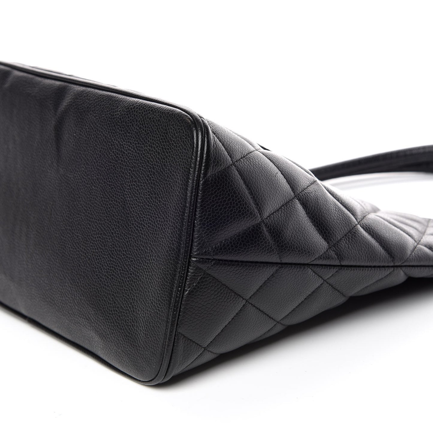Caviar Quilted Medallion Tote Black