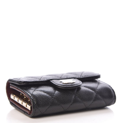 Chanel Caviar Quilted Classic 4 Key Holder Wallet Black 4 of 9