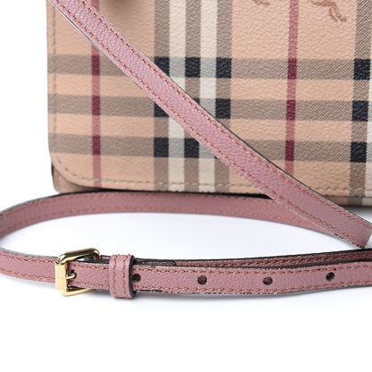 Burberry Derby Calfskin Haymarket Check Small Loxley Crossbody Cinnamon Red Multicolor 11 of 15