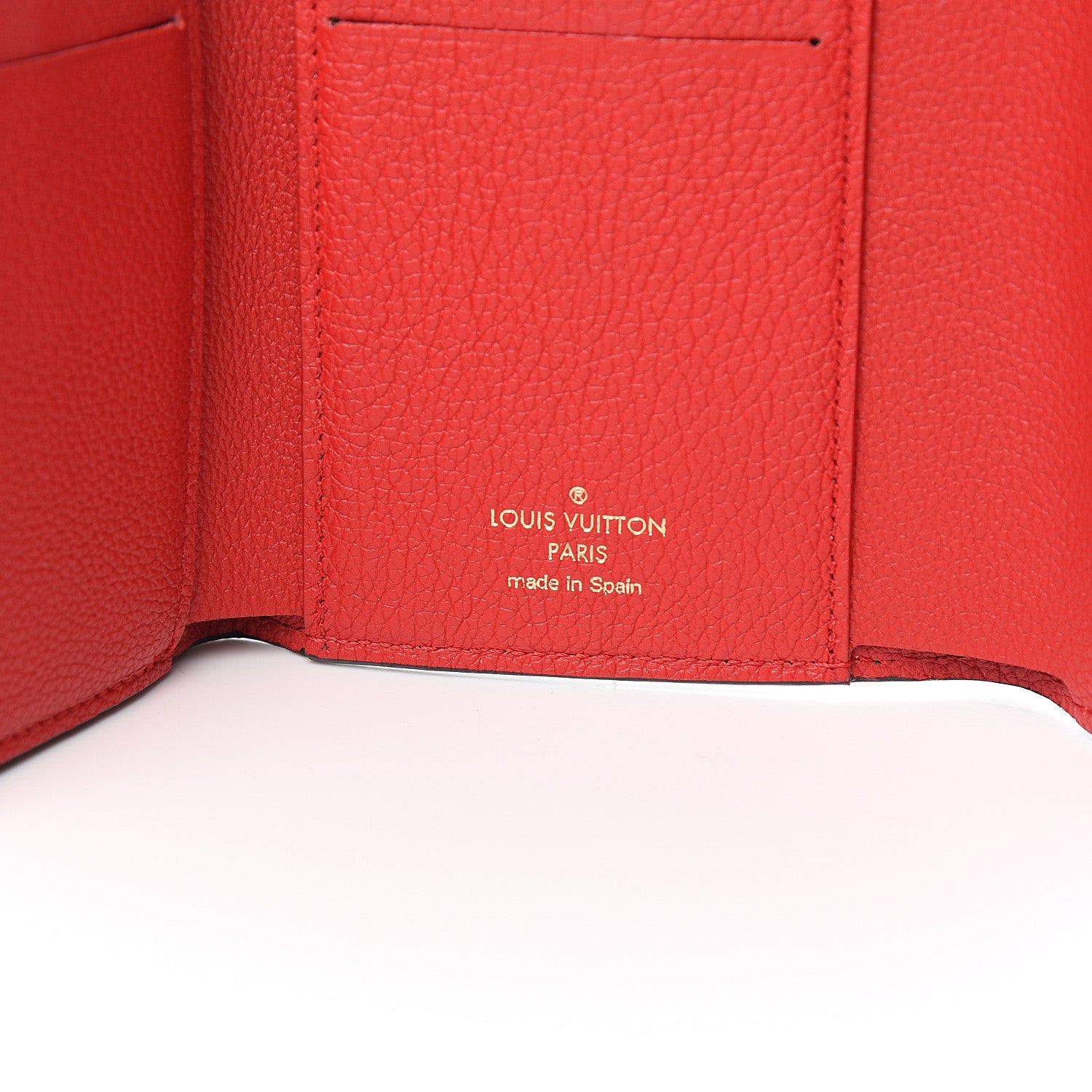 Louis Vuitton Grained Calfskin Monogram Double V Compact Wallet Rubis 5 of 7