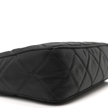 Prada Tessuto Nylon Stitched Shoulder Bag Black 10 of 11