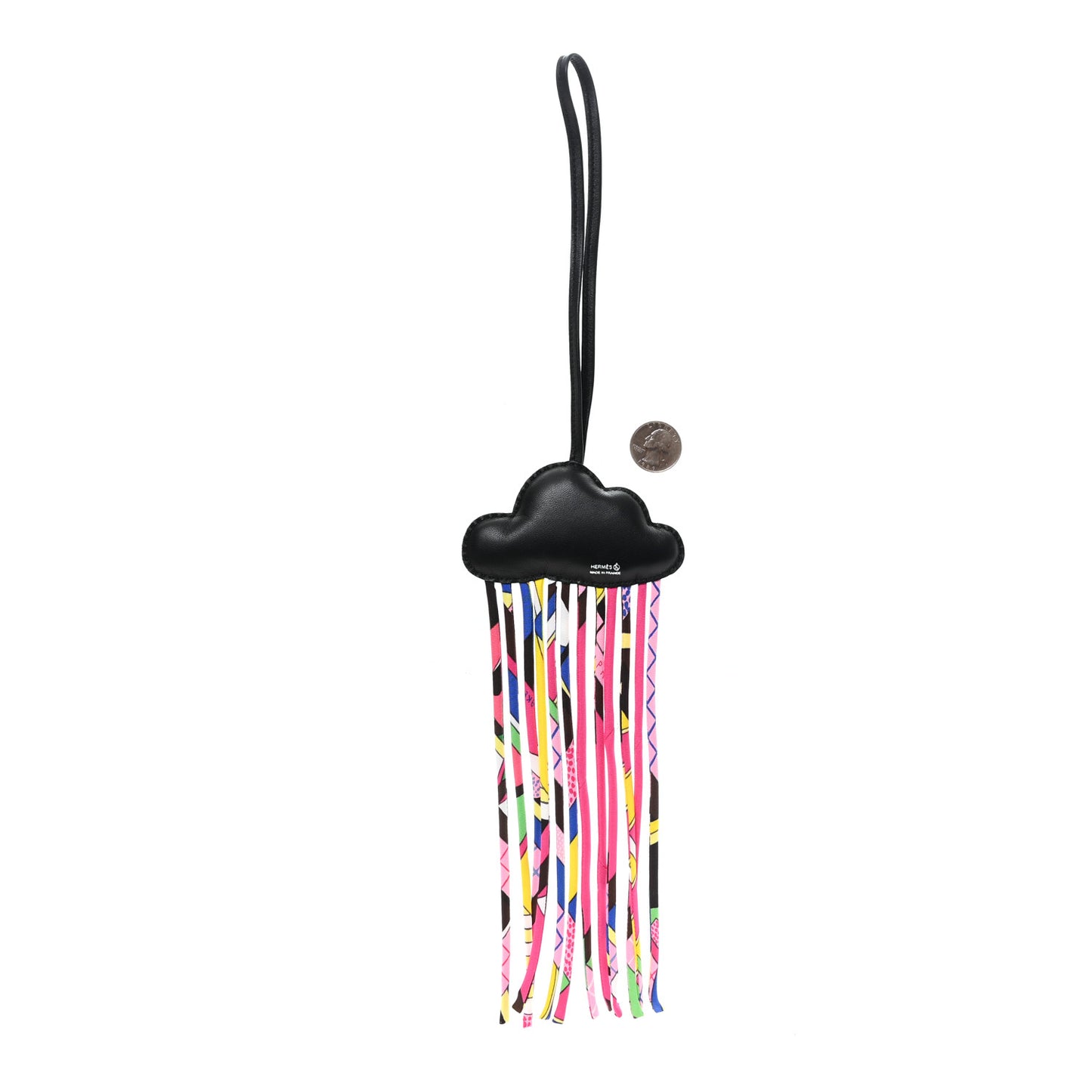 Swift Silk Twill Cord Cloud Bag Charm Black