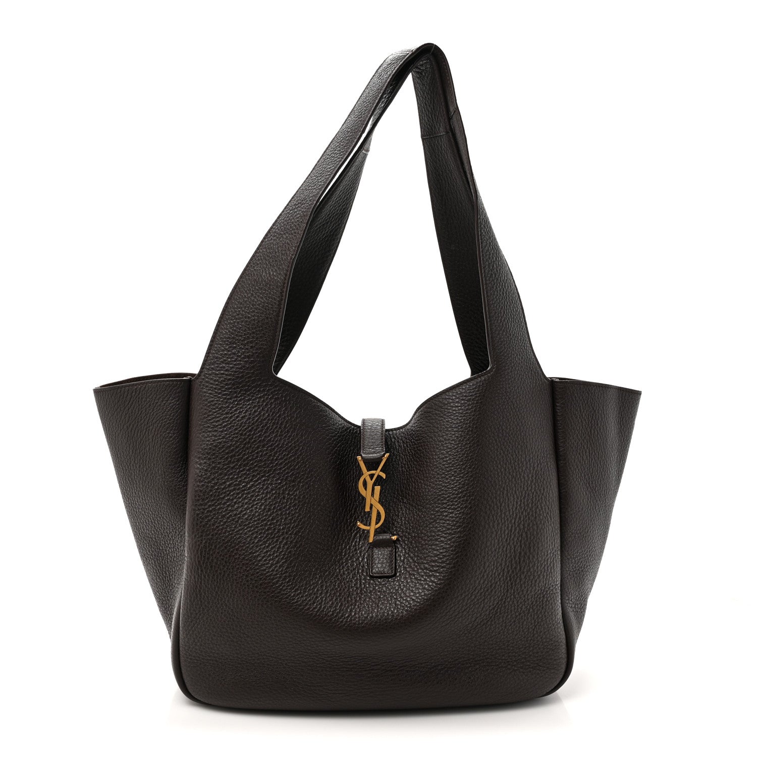 Saint Laurent Grained Deerskin Bea Tote Marron Fonce 1 of 9