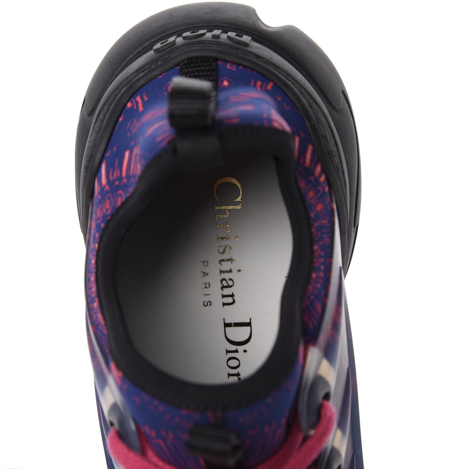 Christian Dior Technical Fabric Rubber Womens Fireworks D-Connect Sneakers 36 Deep Blue Pink 7 of 9
