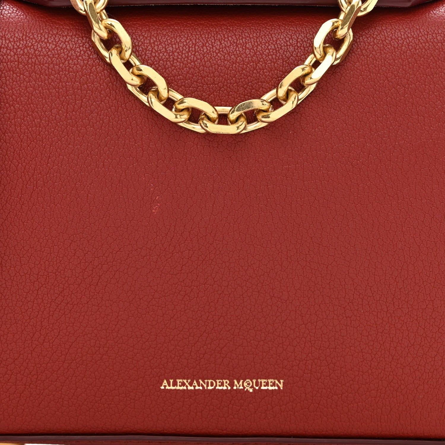 Alexander McQueen Silky Amish Grained Box Shoulder Bag 16 Lacquered Red 9 of 12