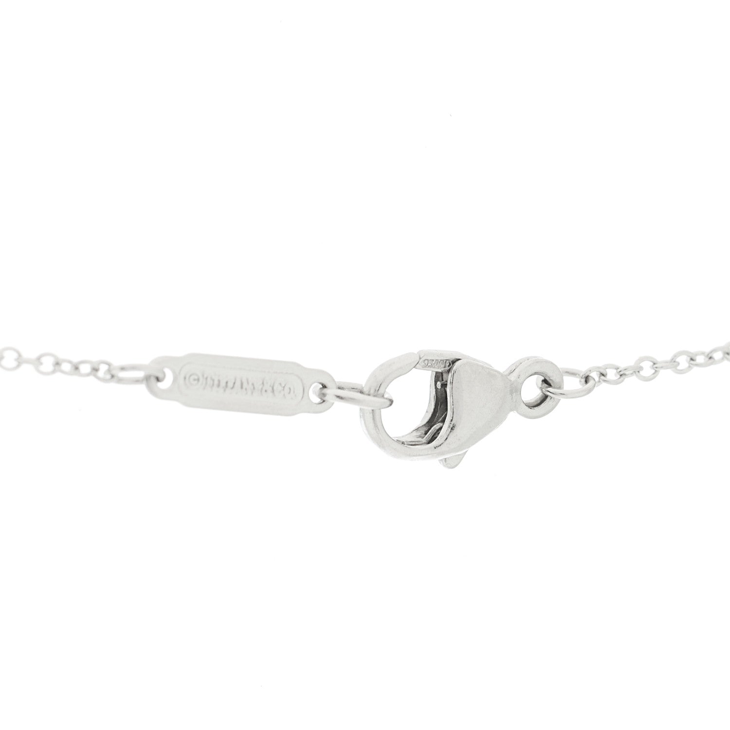 Tiffany Platinum Diamond Large Cross Pendant Necklace 4 of 5