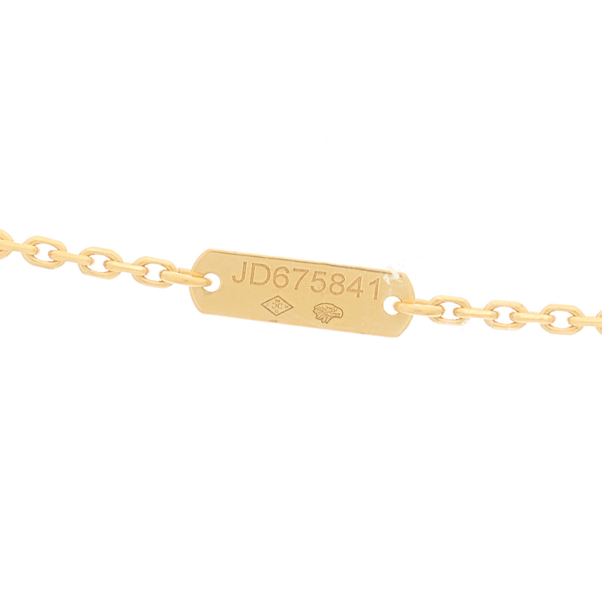 18K Yellow Gold Diamond Vintage Alhambra Pendant Necklace