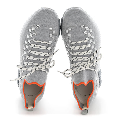 Hermes Knit Womens Flex Bolduc Sneakers 40 Gris Silex 2 of 9