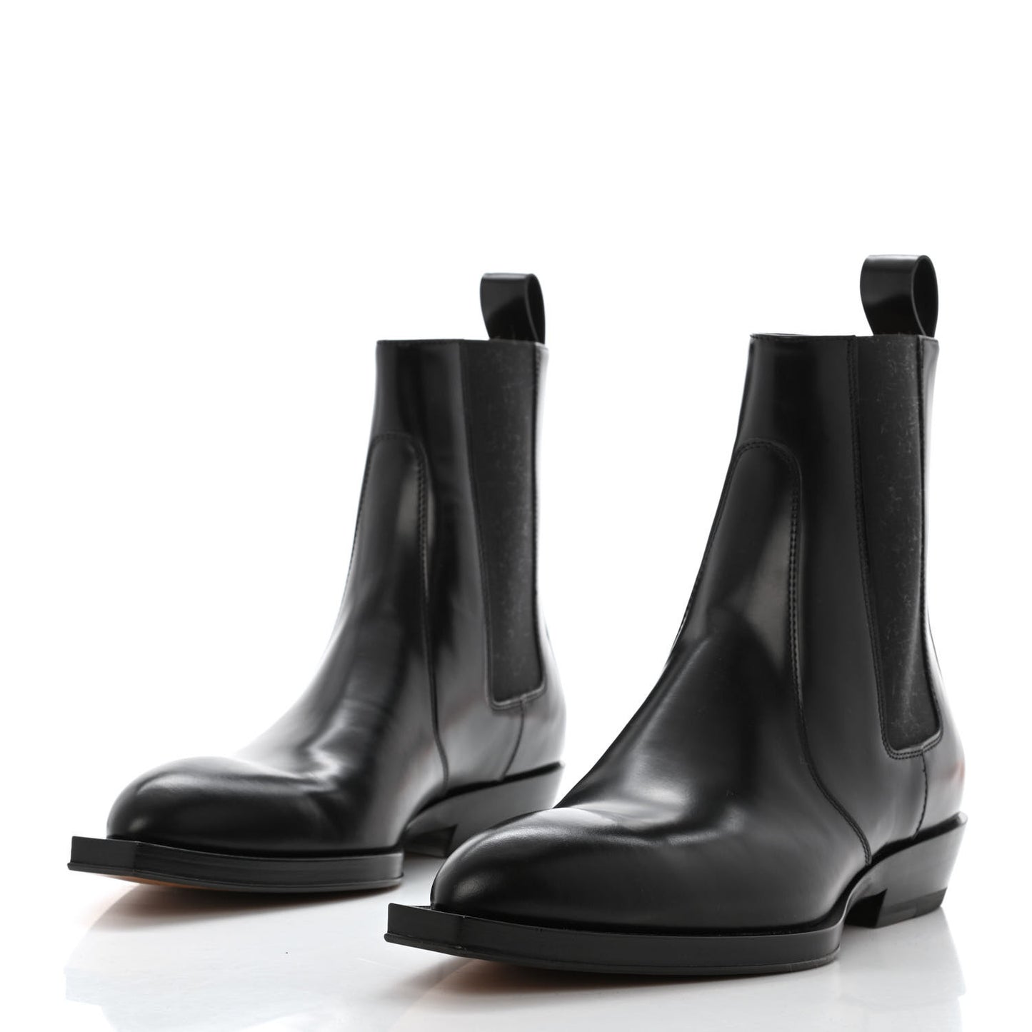 Osaka Shine Calfskin Mens Chisel Boots 42.5 Black
