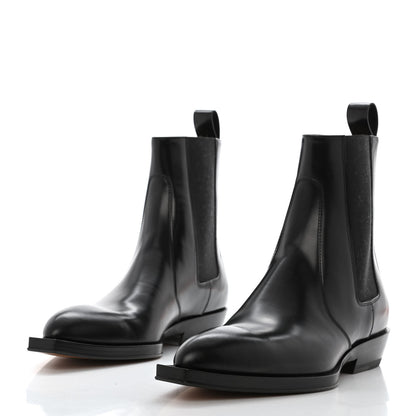 Bottega Veneta Osaka Shine Calfskin Mens Chisel Boots 42.5 Black 3 of 7