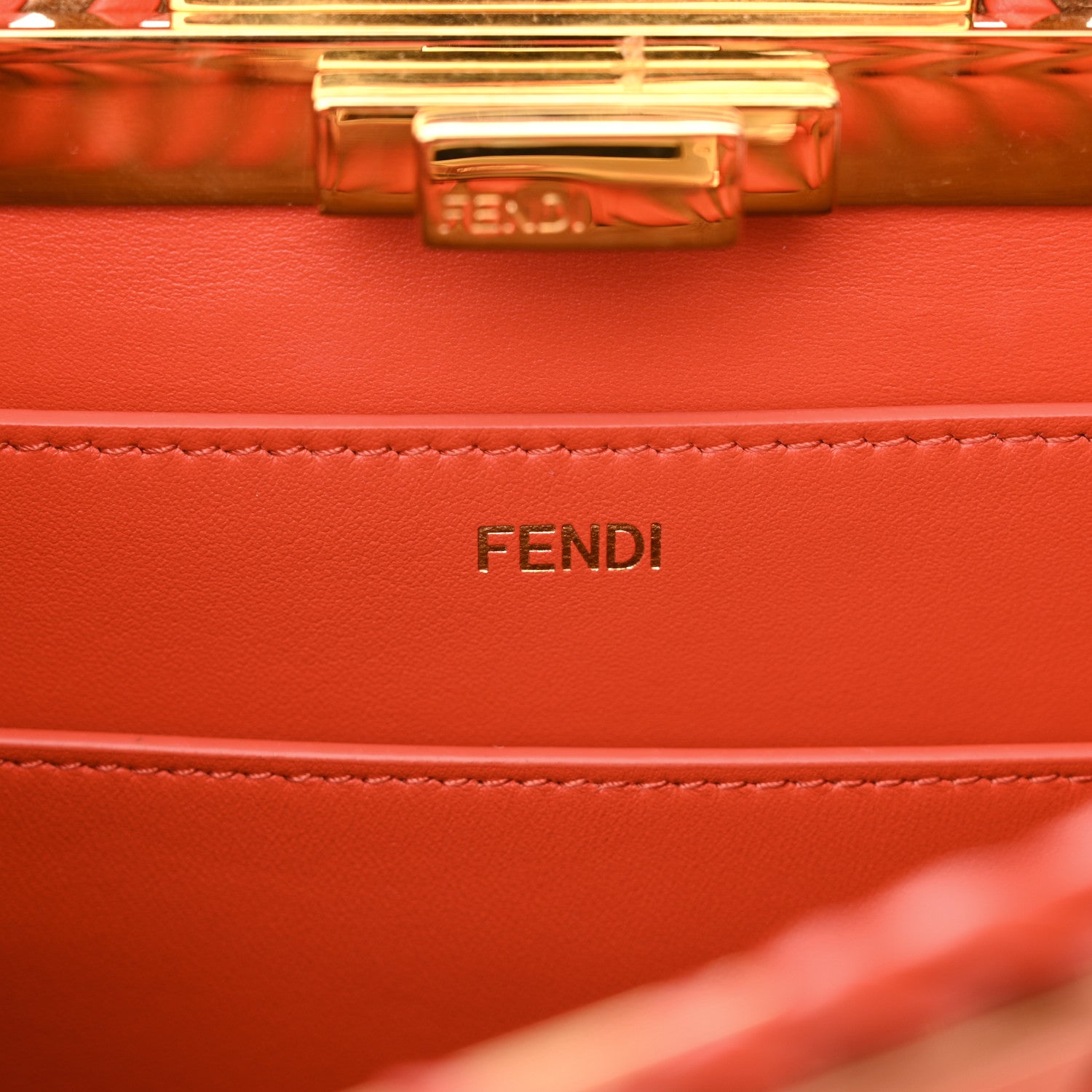 Fendi Vitello King Ceylon Shiny Nappa Woven Medium Peekaboo I SEE U Satchel Tulipano 8 of 11