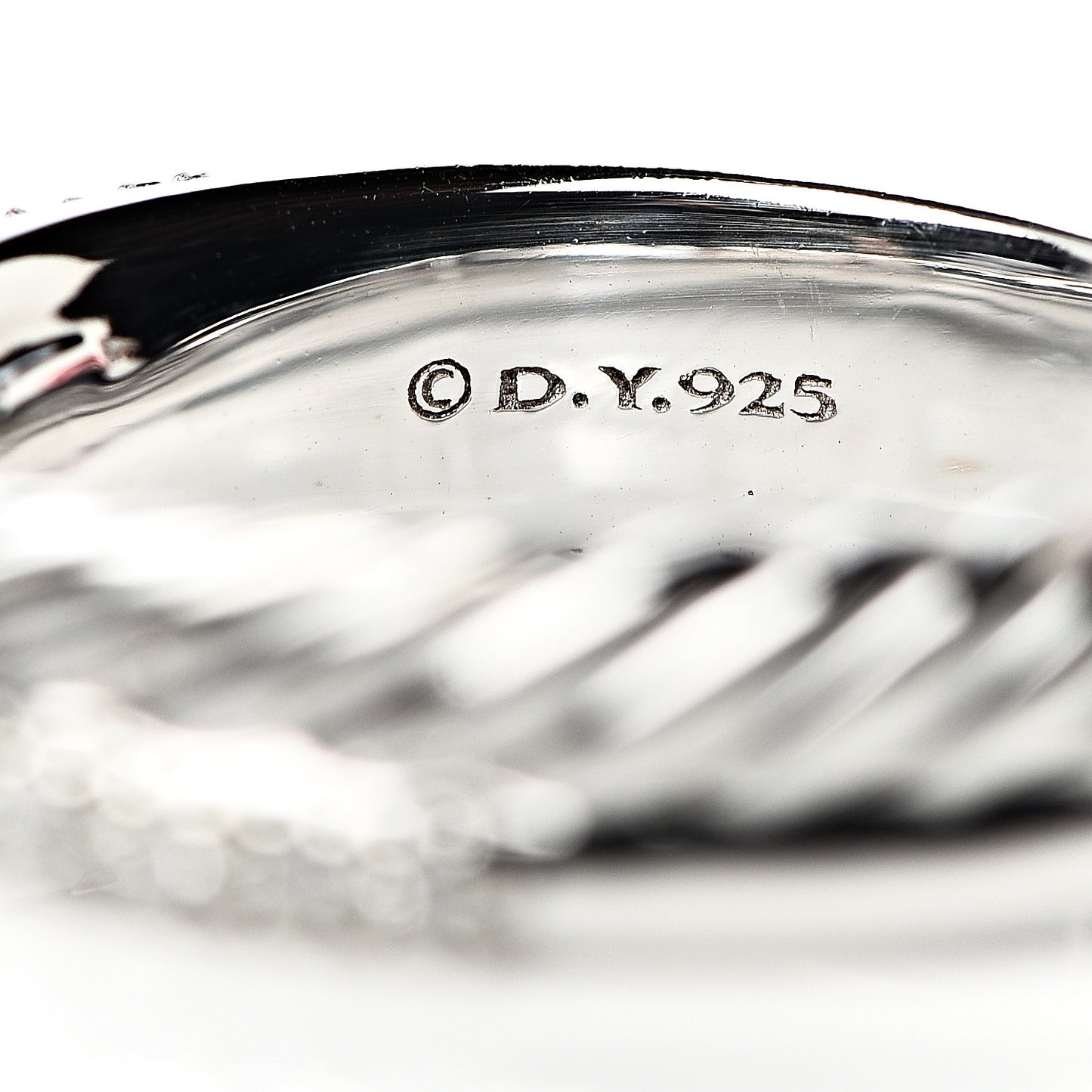 Sterling Silver Diamond 5mm Crossover Ring 50 5.5