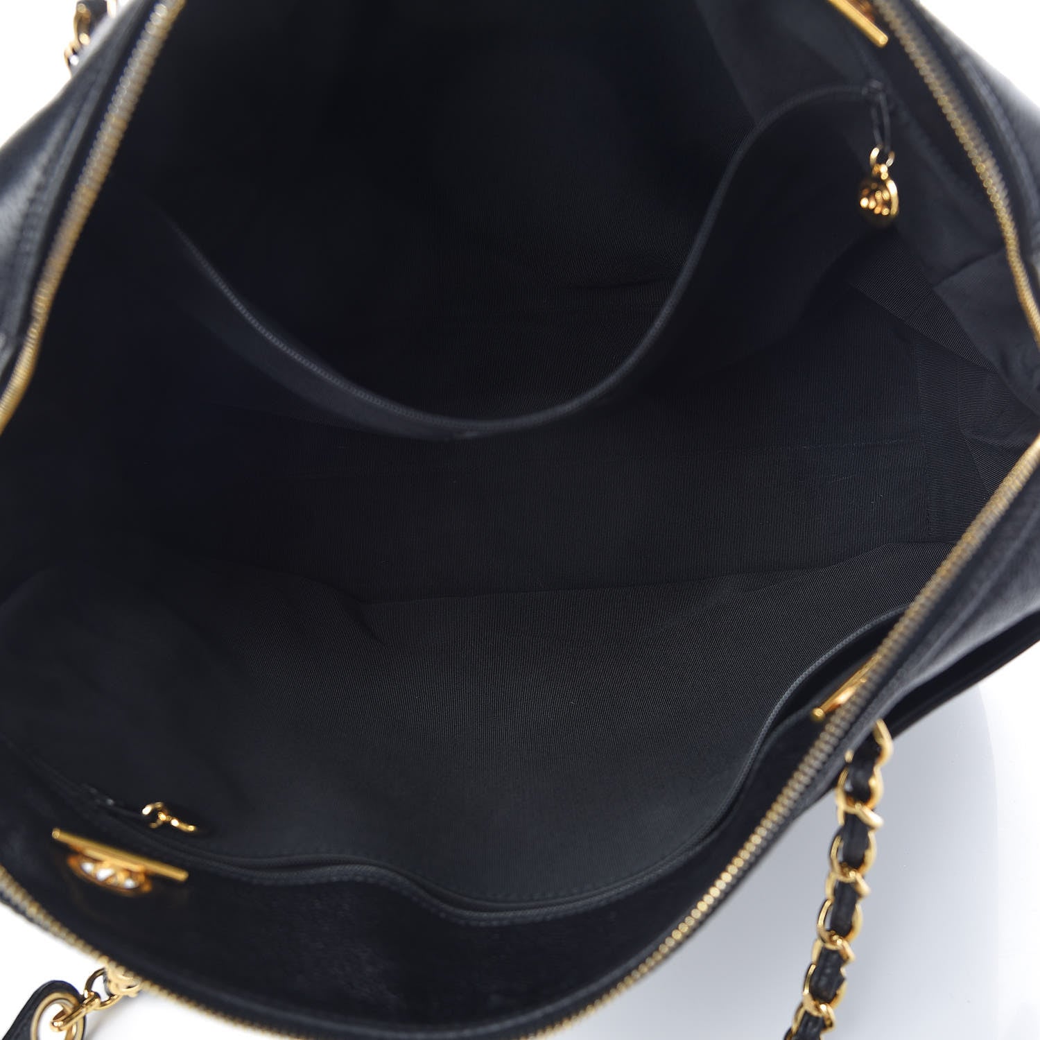 Chanel Caviar Large CC Shoulder Bag Black 5 of 12