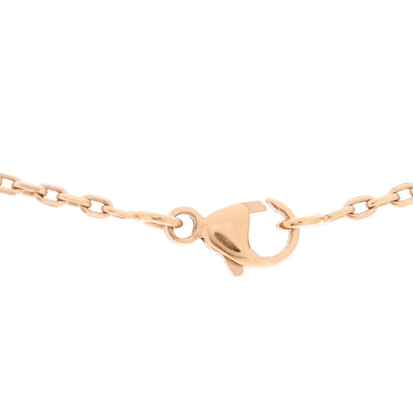 Lacquered Rose Gold Pop H Pendant Necklace White