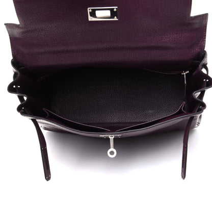 Hermes Chevre De Coromandel Kelly Retourne 28 Raisin 5 of 11