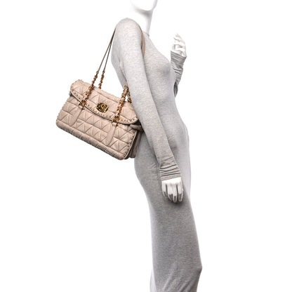 Miu Miu Nappa Quilted Studded Tote Cammeo 2 of 16