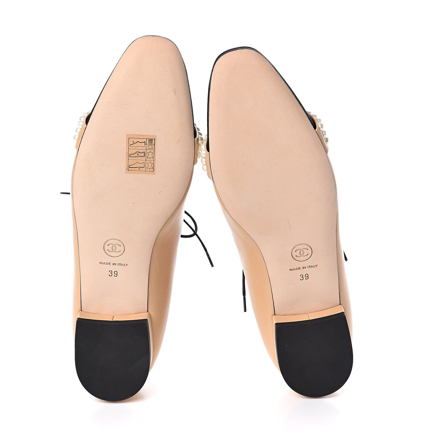 Goatskin Grosgrain Pearl Cap Toe Lace Up Oxfords 39 Beige Black