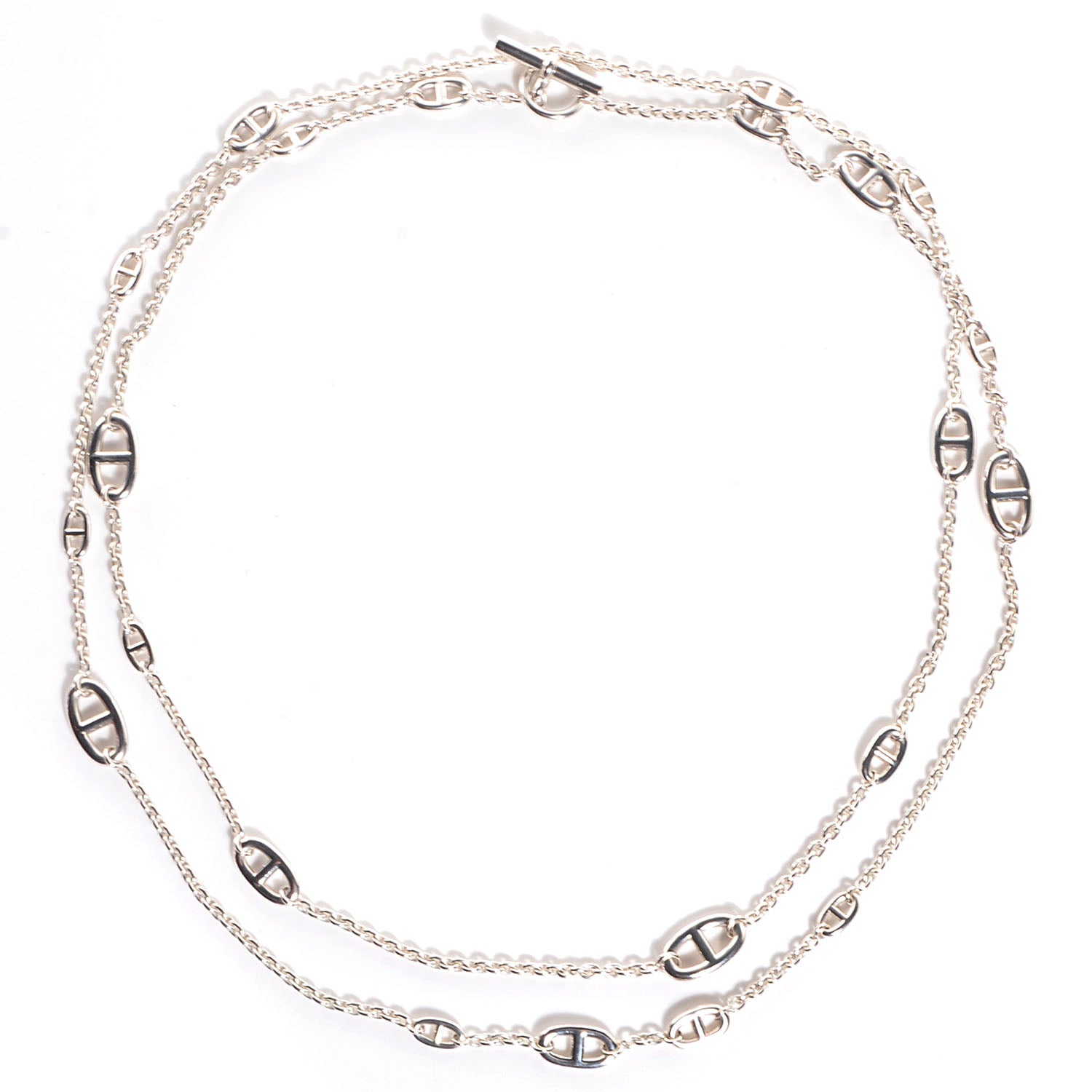 Hermes Sterling Silver Farandole Necklace 160 3 of 7