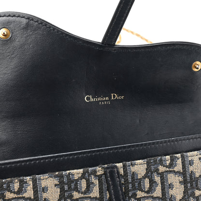 Christian Dior CHRISTIAN DIOR Oblique Saddle Chain Long Wallet Blue 15 of 18