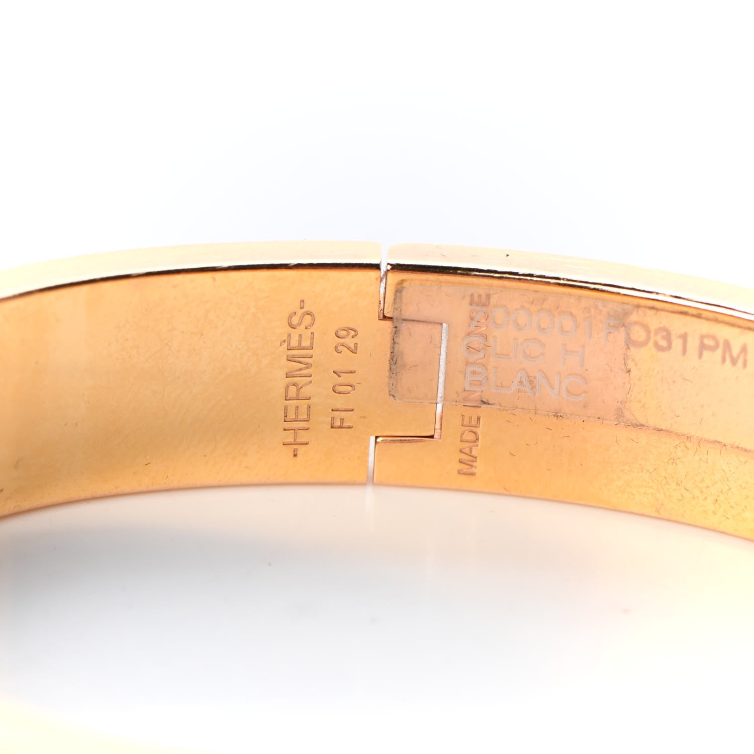 Hermes Enamel Narrow Clic Clac H Bracelet PM White 5 of 6
