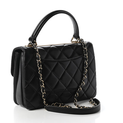 Chanel Lambskin Quilted Small Trendy CC Dual Handle Flap Bag Black 3 of 10