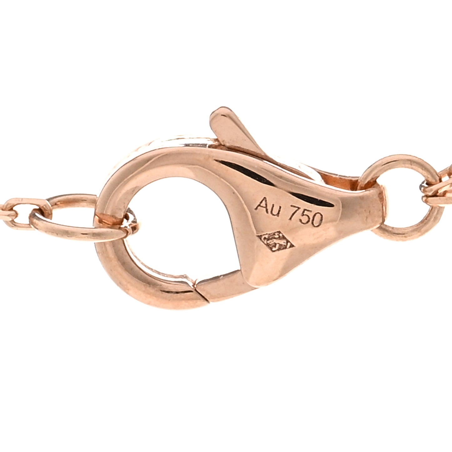 18K Pink Yellow White Gold Trinity Double Chain Pendant Necklace