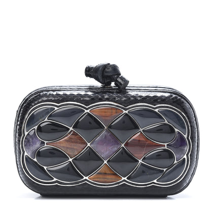 Bottega Veneta Multi Stone Ayers Knot Clutch Black 1 of 10