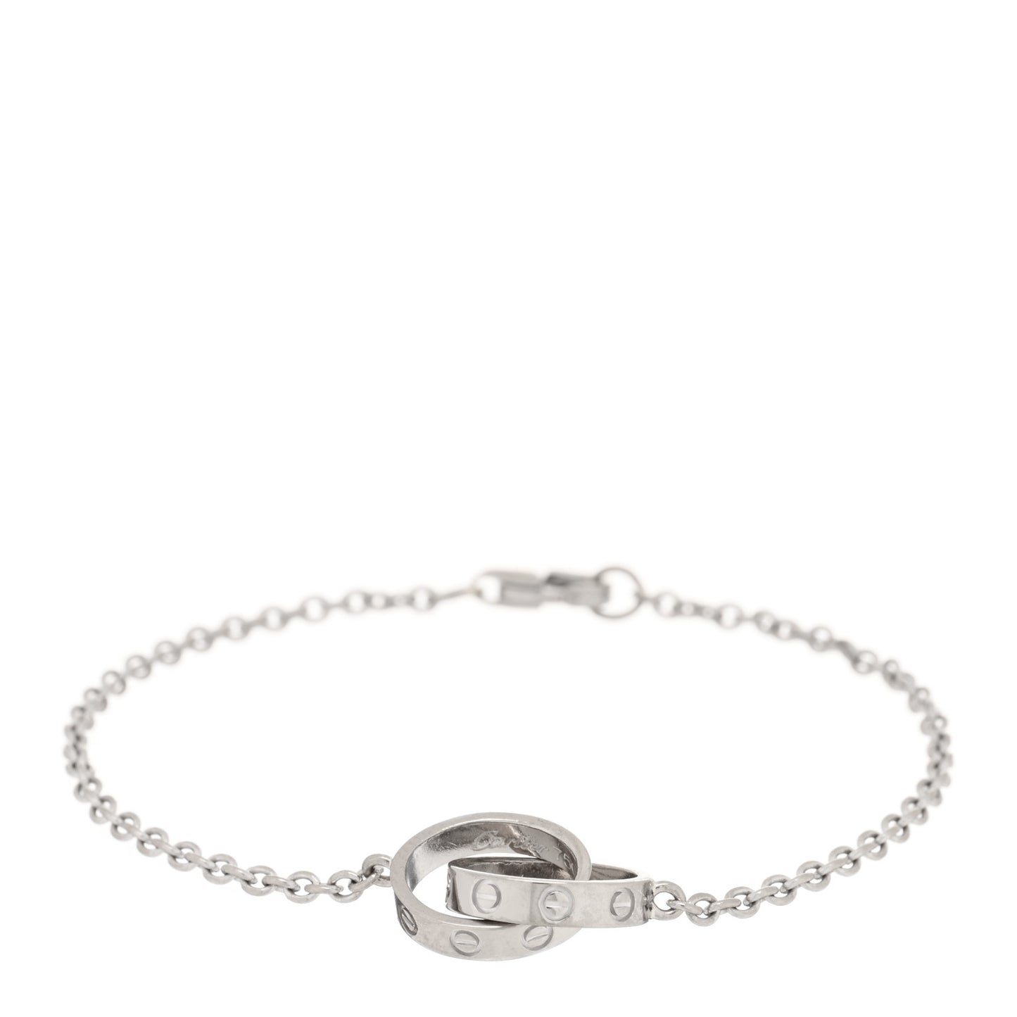 18K White Gold Interlocking LOVE Bracelet