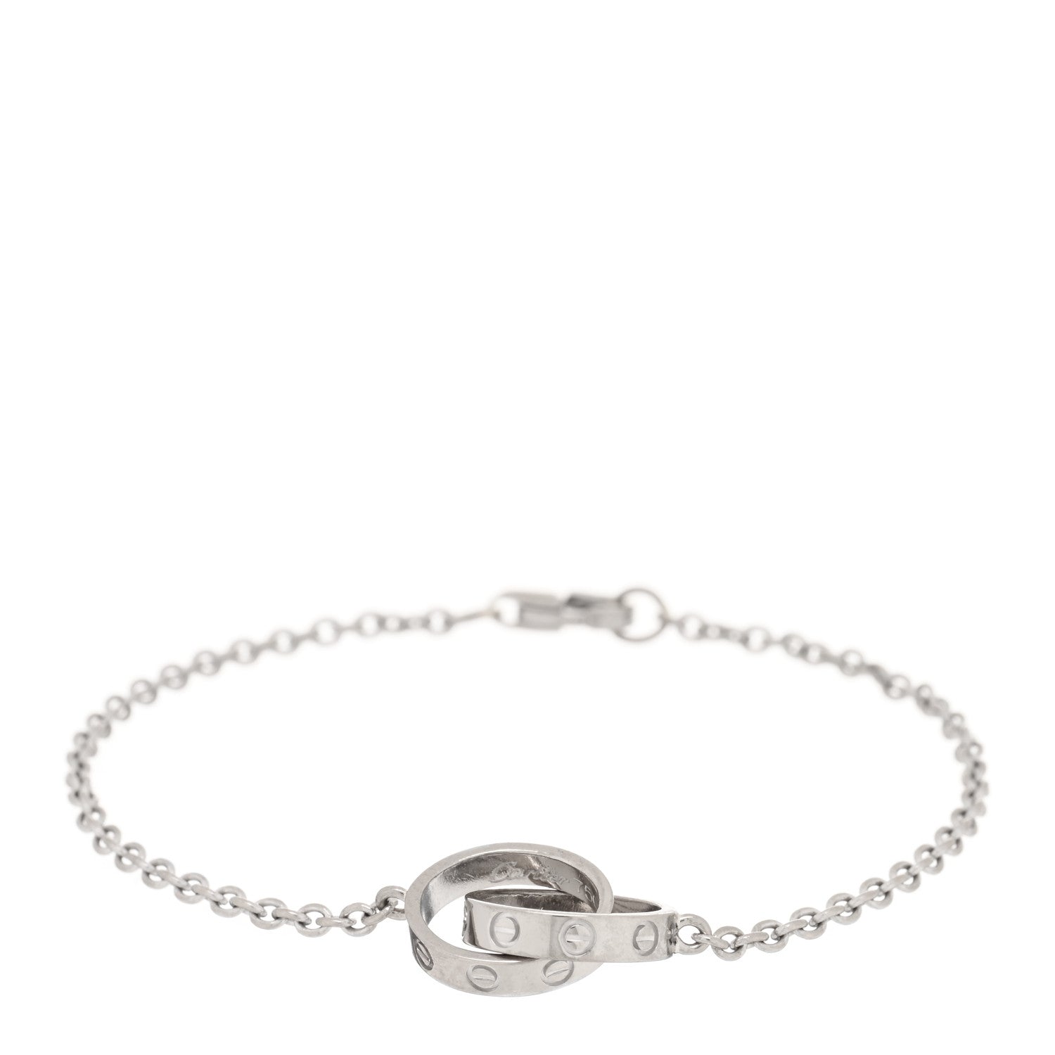 Cartier 18K White Gold Interlocking LOVE Bracelet 1 of 3