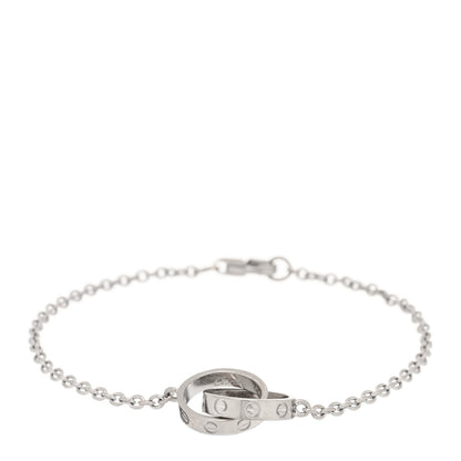 Cartier 18K White Gold Interlocking LOVE Bracelet 1 of 3