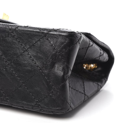 Chanel Aged Calfskin Quilted 2.55 Reissue Mini Flap Black 7 of 10