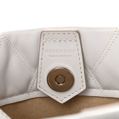 Givenchy Lambskin Quilted Mini GV Bucket Bag White 5 of 8