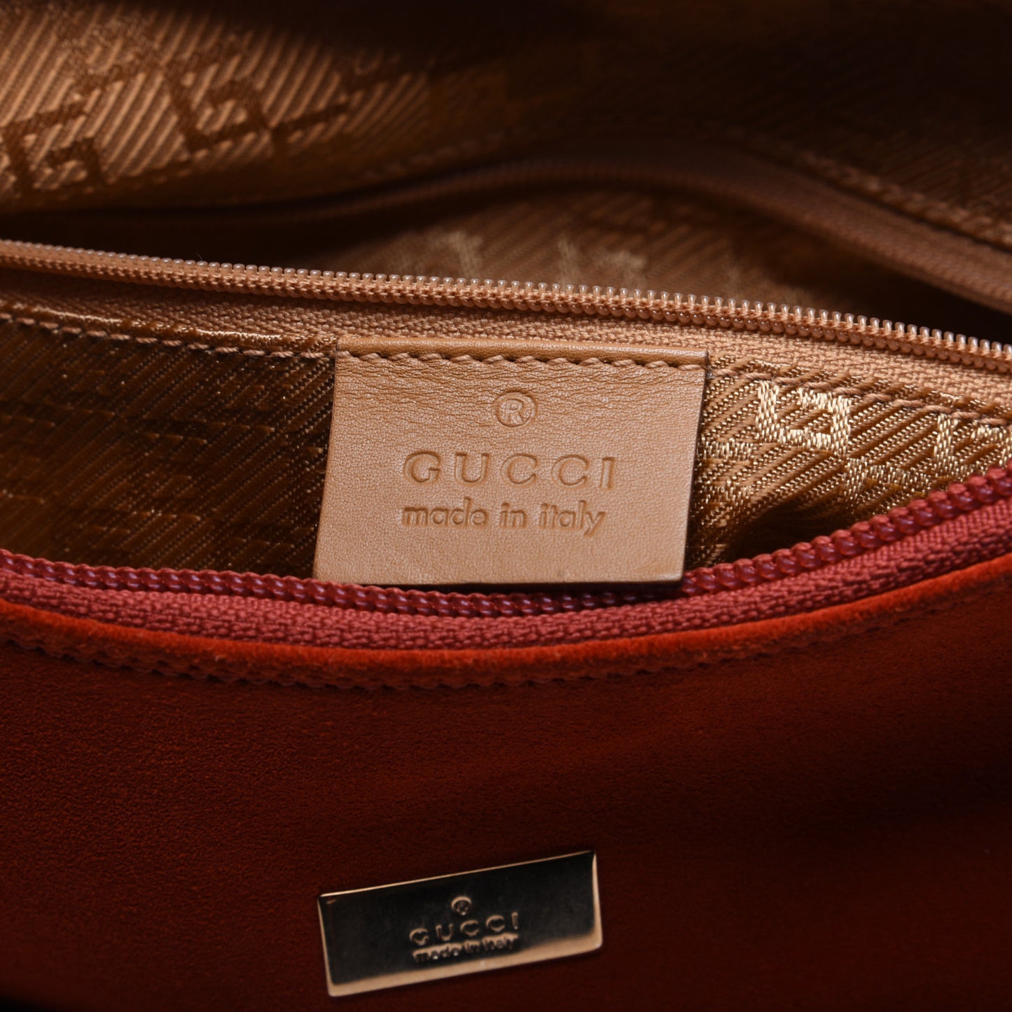 Suede Small Hobo Orange