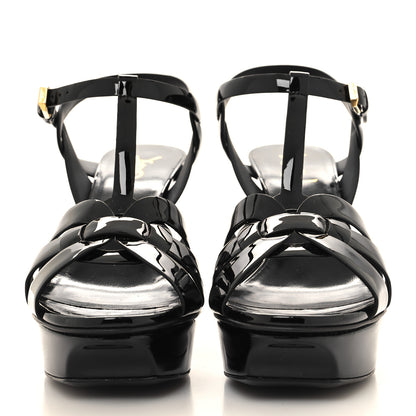 Saint Laurent Patent Tribute 75 Platform Sandals 39.5 Black 2 of 9