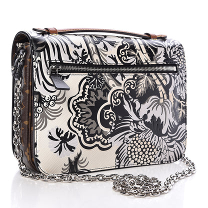 Louis Vuitton Epi Monogram Floral Pochette Metis Black White 3 of 10