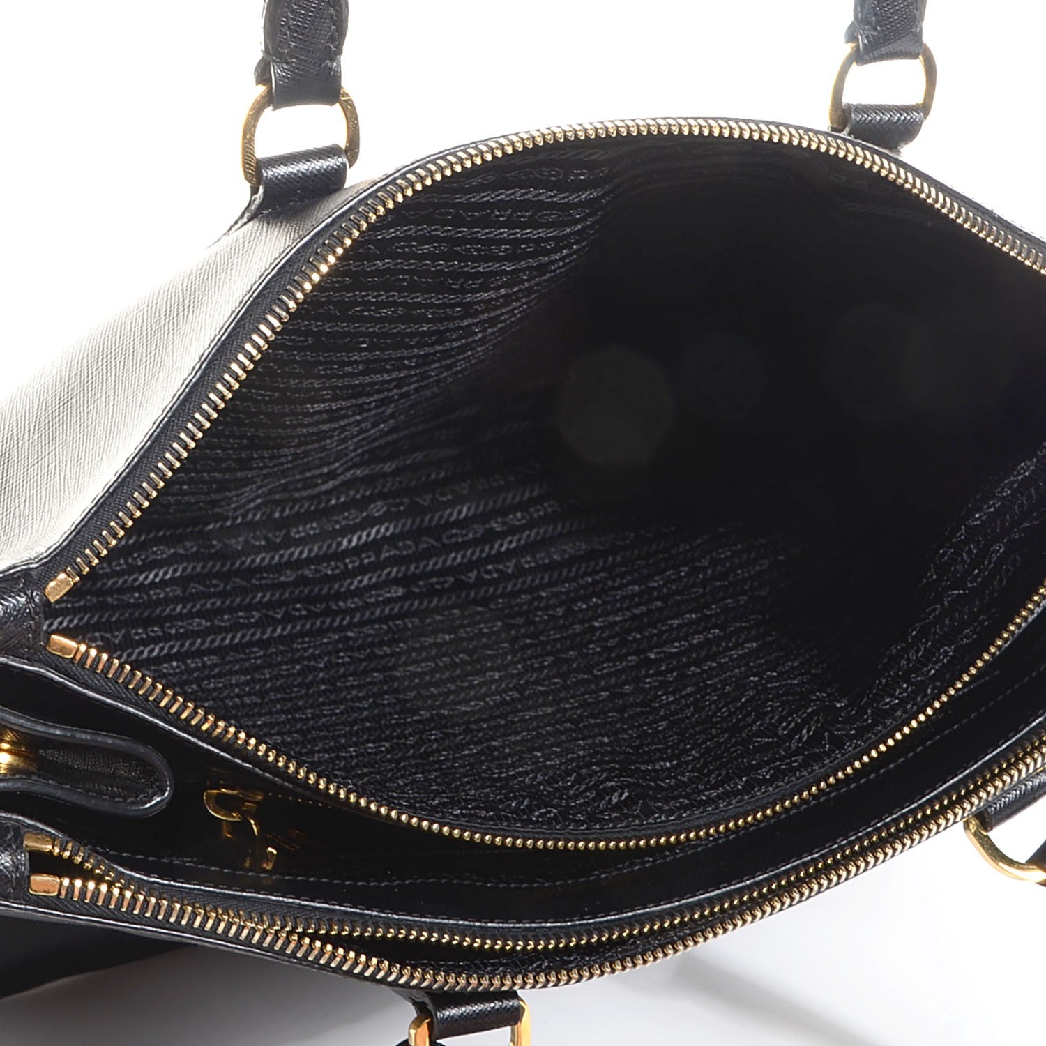 Prada Saffiano Lux Large Double Zip Tote Nero Black 6 of 9