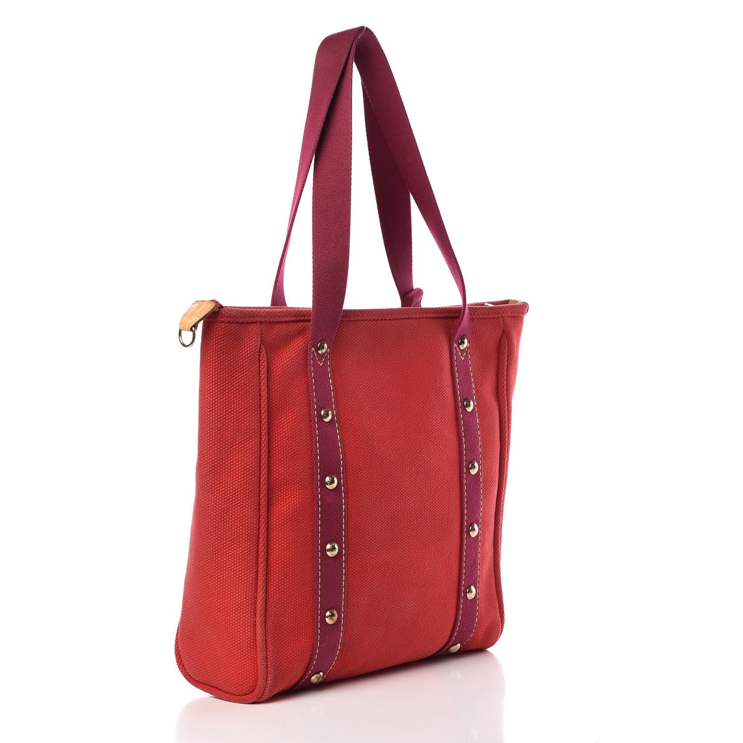 Louis Vuitton Toile Antigua Cabas MM Red 3 of 15
