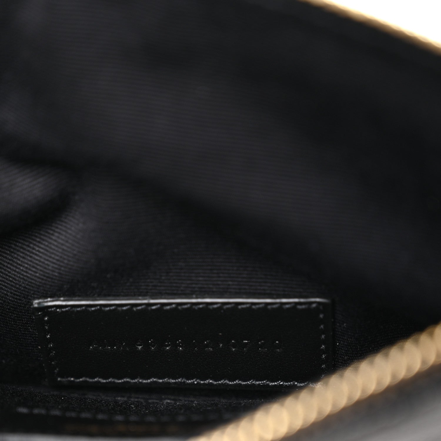 Saint Laurent Grain De Poudre Chevron Monogram Bill Pouch Black 7 of 8