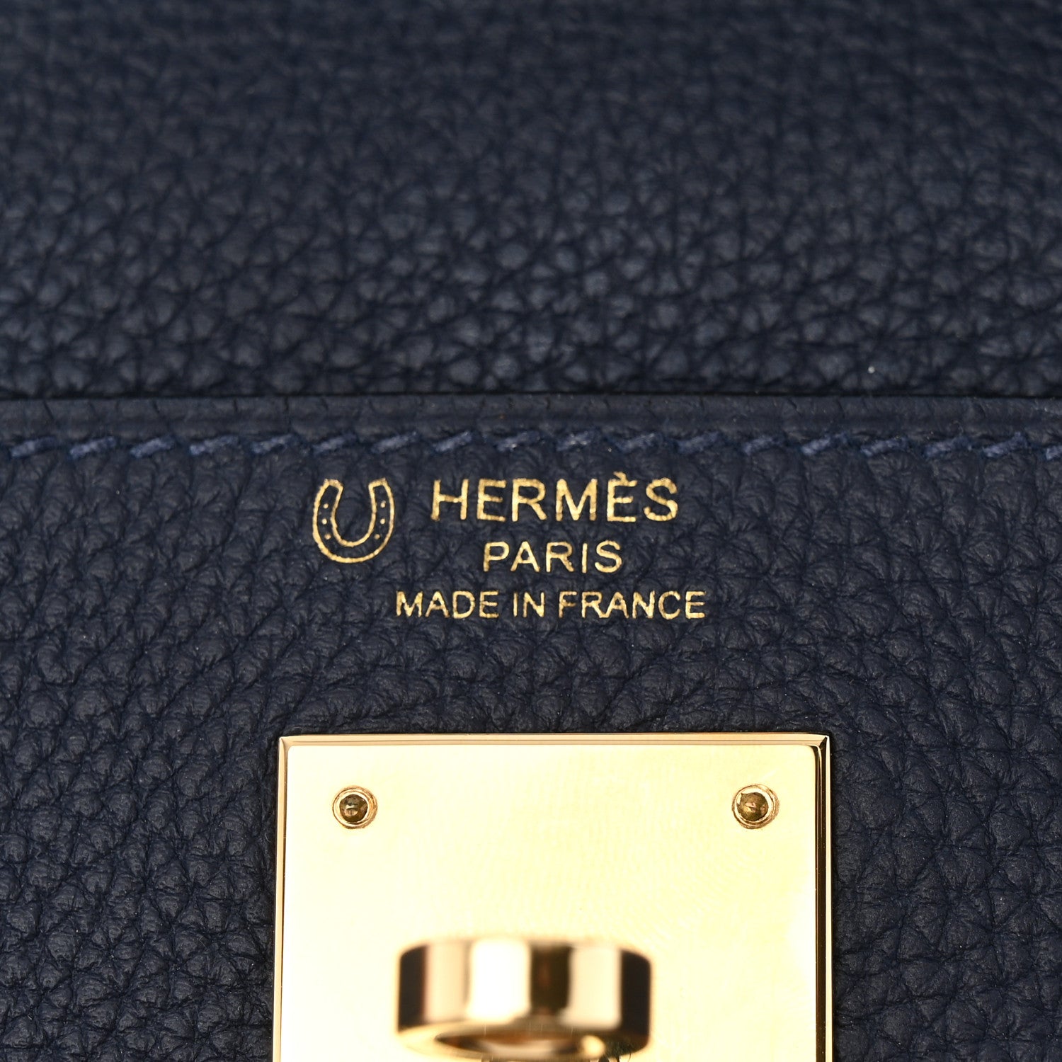 Hermes Togo Horseshoe Au Galop Kelly Retourne 28 Bleu Nuit Rouge H Fauve 6 of 13