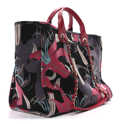 Chanel Velvet Calfskin Medium Deauville Tote Pink Multicolor 4 of 11