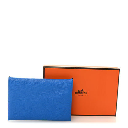 Hermes Chevre Mysore Calvi Card Case Bleu Hydra 7 of 7