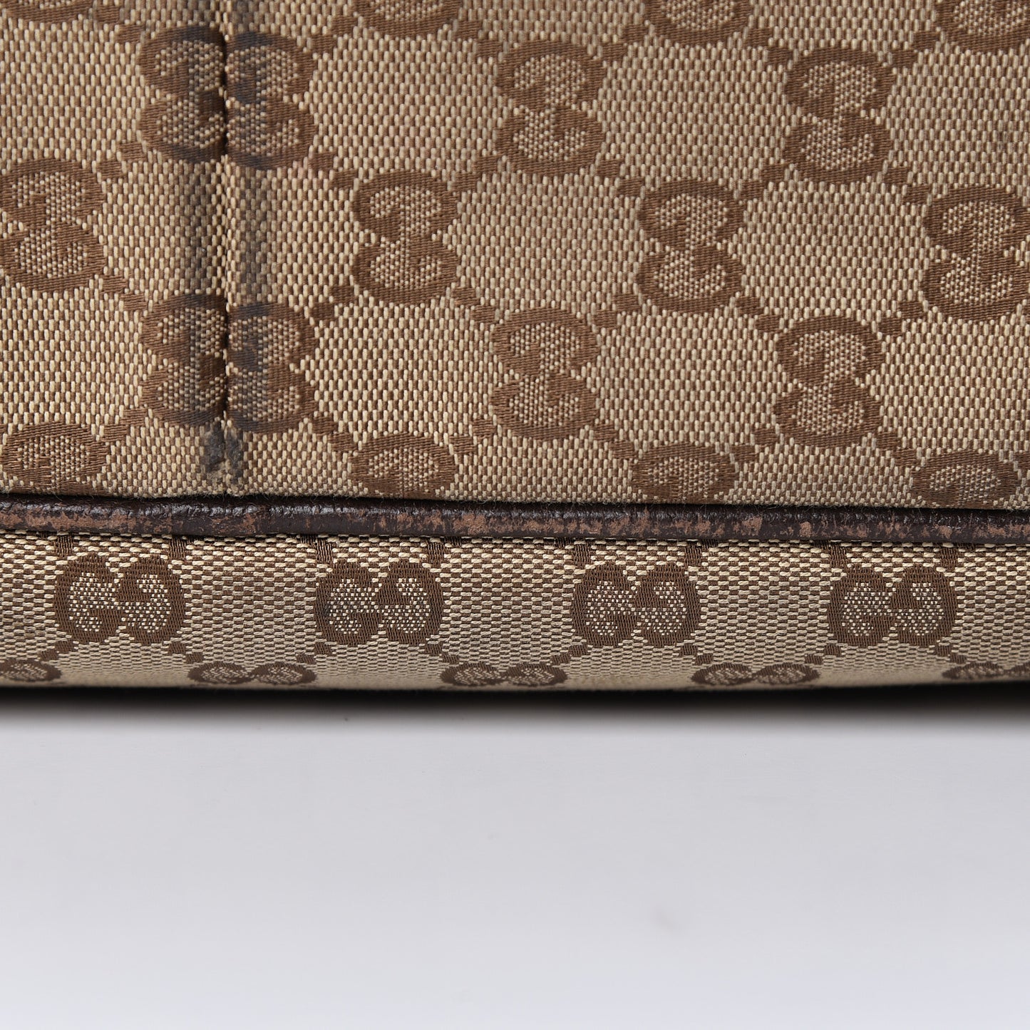 Monogram Natural Pigskin Large Diaper Bag Beige Ebony Cocoa Dark Chocolate