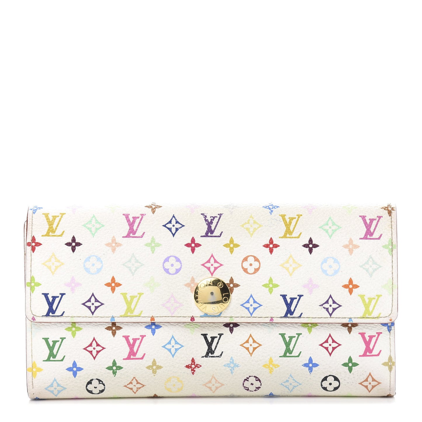 Monogram Multicolor Sarah Wallet White