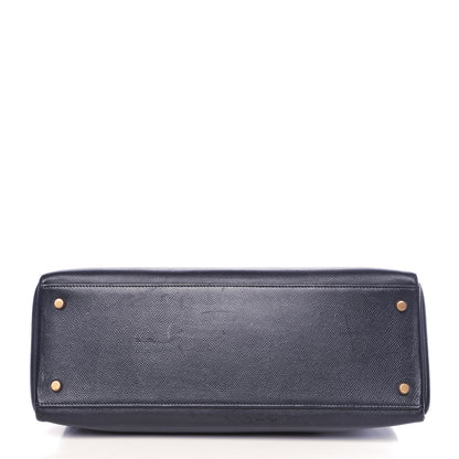 Hermes Courchevel Kelly Retourne 35 Bleu Marine 7 of 44