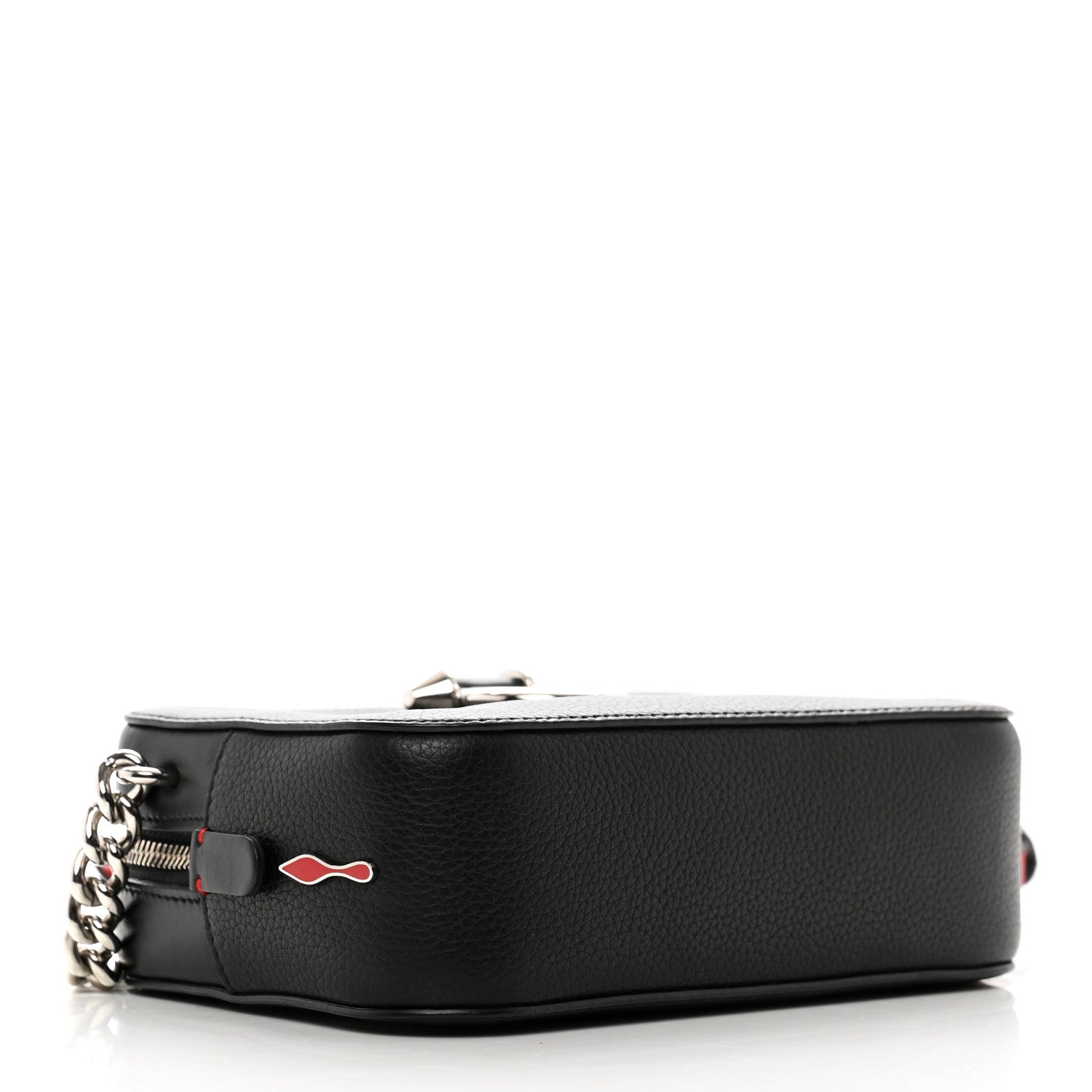 Christian Louboutin Empire Calfskin Mini Rubylou Crossbody Black Red 4 of 10
