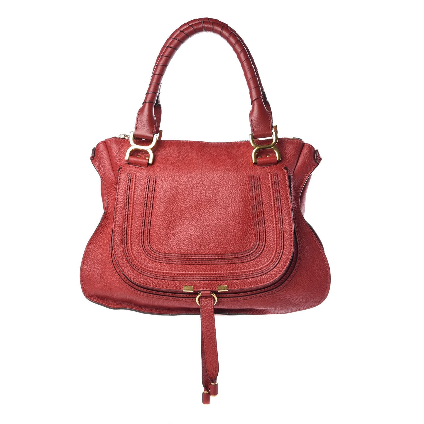 Calfskin Medium Marcie Satchel Red