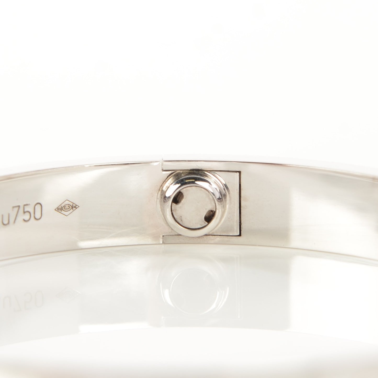 18K White Gold LOVE Bracelet 16