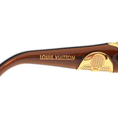 Louis Vuitton Iris PM Sunglasses Z0332E Brown Speckling 5 of 8